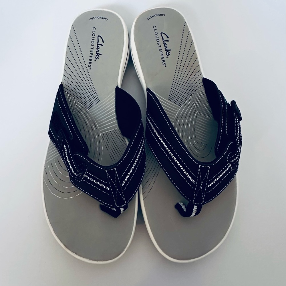 Clarks Women's Brinkley JAZZH Cloudsteppers Sandal, Black, Women Size 10 M NEW